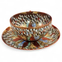 Chinesisches Teeservice mit fünf Tassen und Untertassen, 1900, 10 Set