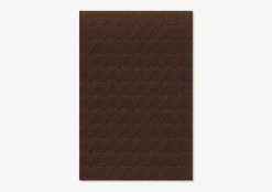 Chocolate Circle Strukturierter Teppich von Marqqa