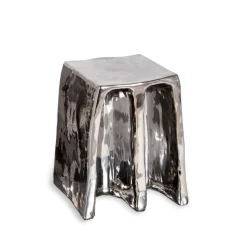 Chouchou Hocker in Silber von Lorenzo Zanovello für Pulpo