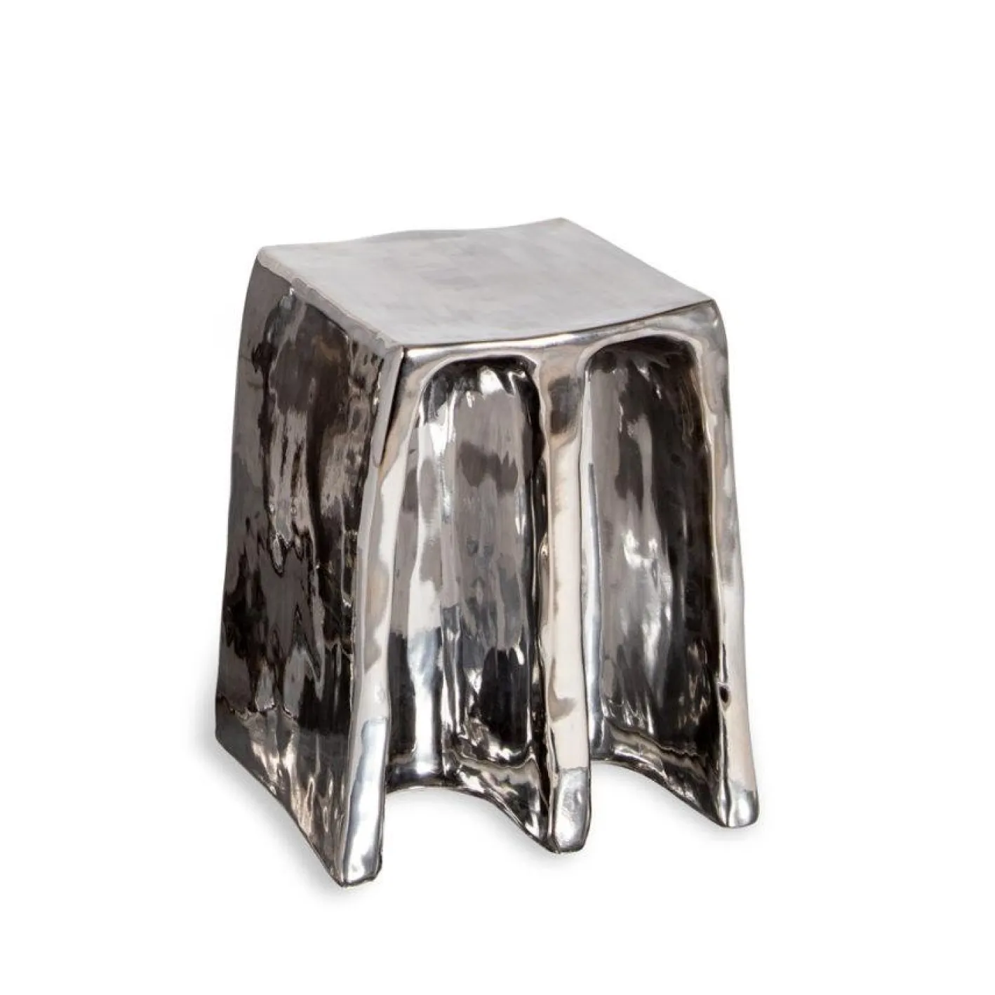 Chouchou Hocker in Silber von Lorenzo Zanovello für Pulpo