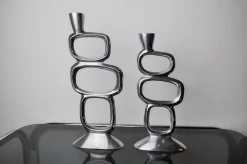 Circle Candlesticks, Matthew Hilton zugeschrieben, England, 1980er, 2er Set