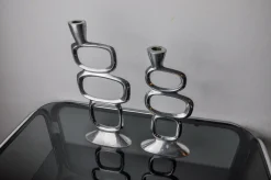 Circle Candlesticks, Matthew Hilton zugeschrieben, England, 1980er, 2er Set