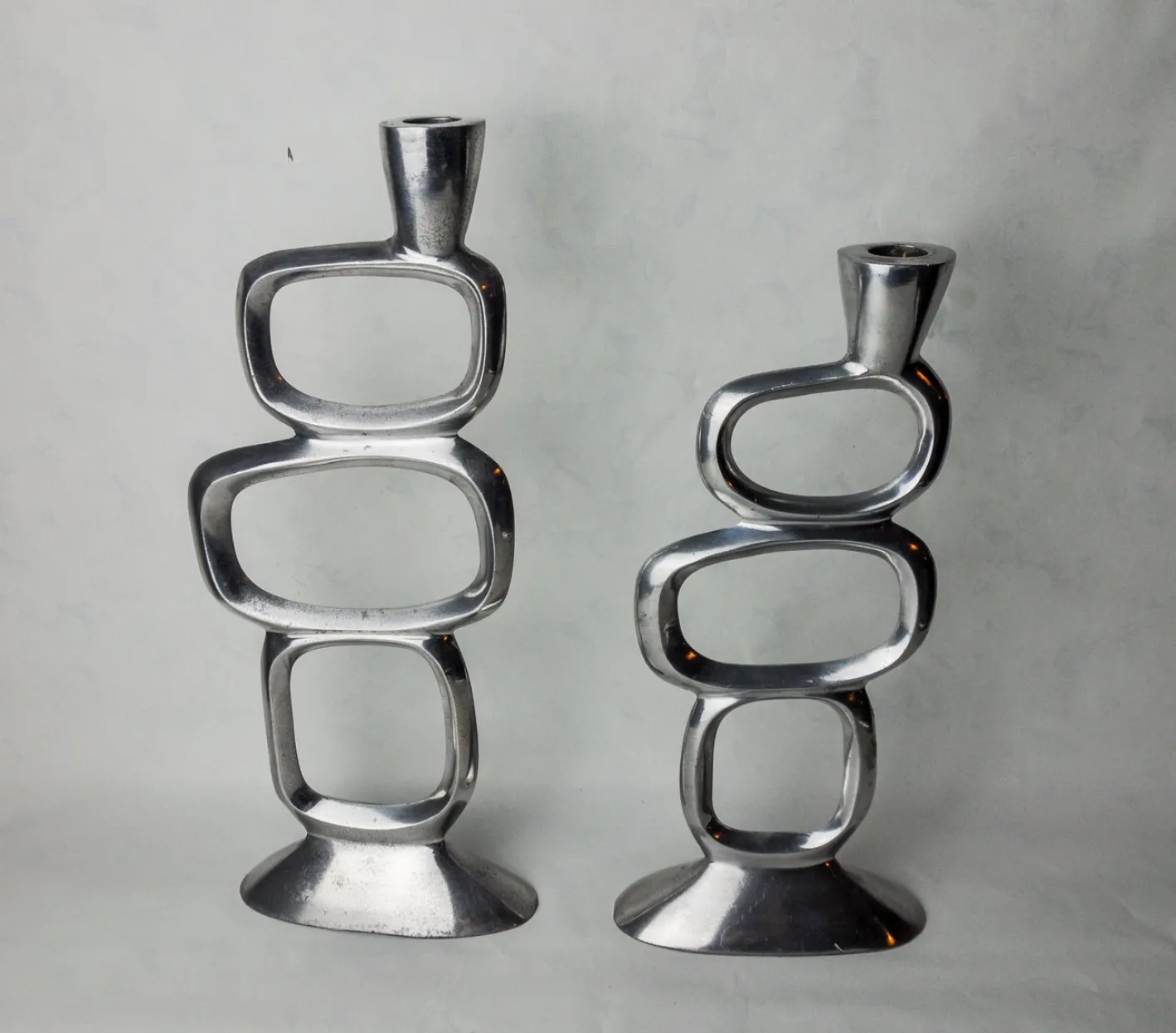 Circle Candlesticks, Matthew Hilton zugeschrieben, England, 1980er, 2er Set