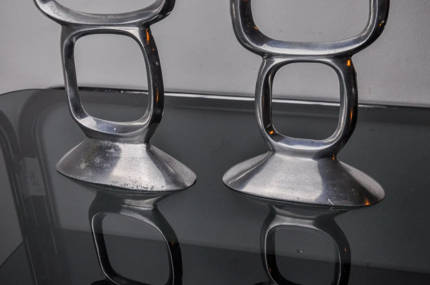 Circle Candlesticks, Matthew Hilton zugeschrieben, England, 1980er, 2er Set