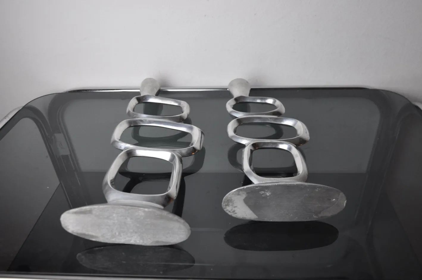 Circle Candlesticks, Matthew Hilton zugeschrieben, England, 1980er, 2er Set