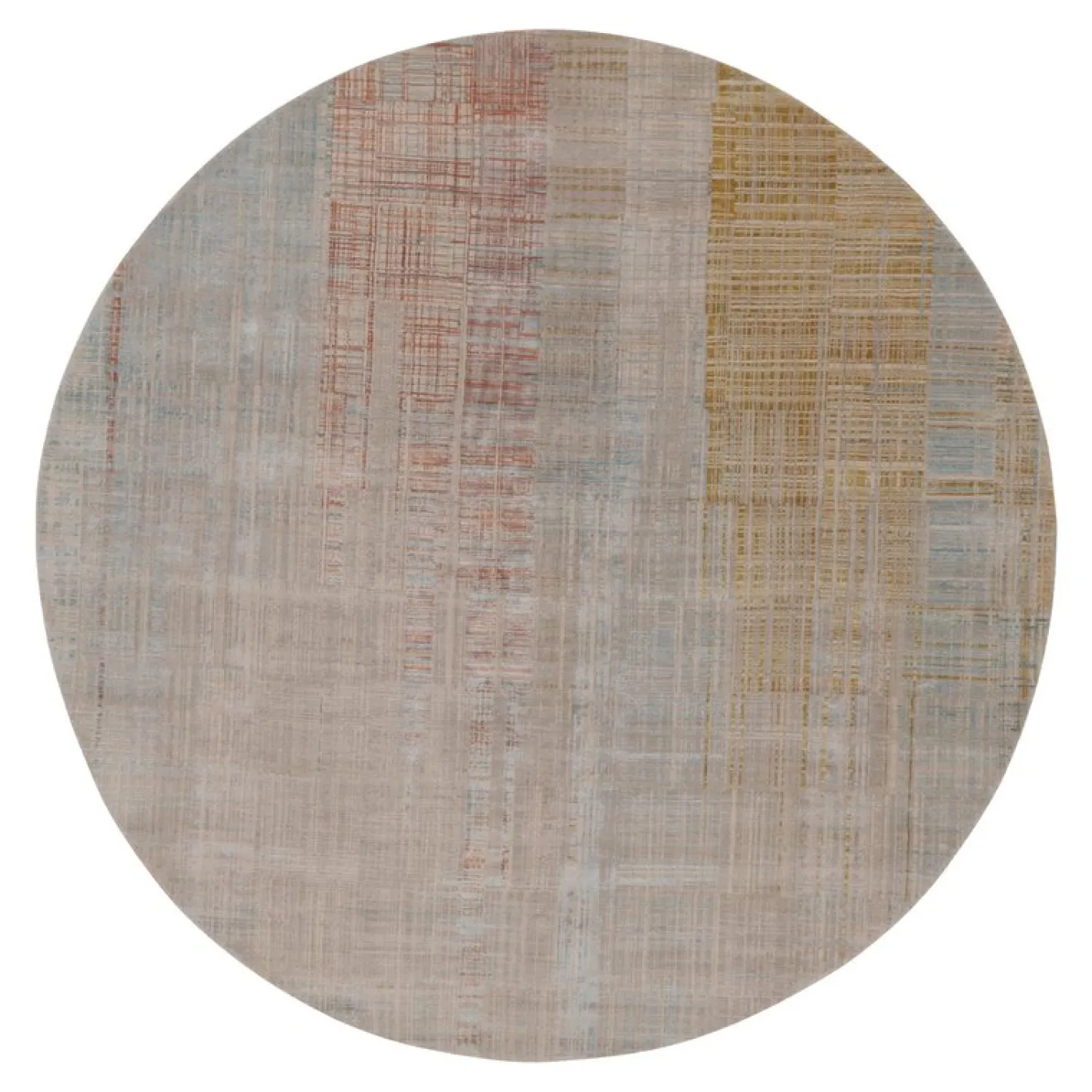 Circle Teppich mit mehrfarbigem abstraktem Muster von Rug&Kilim