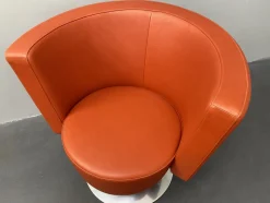 Circo Drehsessel aus rotem Leder von Peter Maly für Cor, 1990er