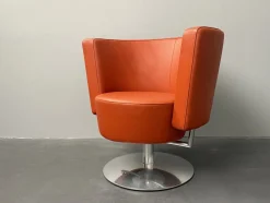 Circo Drehsessel aus rotem Leder von Peter Maly für Cor, 1990er