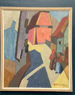 Cityscape, 1953, Öl auf Leinwand, gerahmt