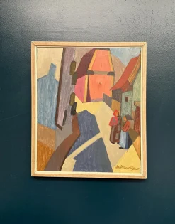 Cityscape, 1953, Öl auf Leinwand, gerahmt