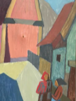 Cityscape, 1953, Öl auf Leinwand, gerahmt