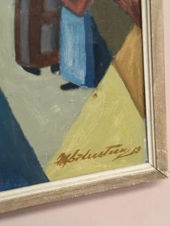 Cityscape, 1953, Öl auf Leinwand, gerahmt