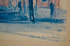Cityscape Pastel Painting, 1962