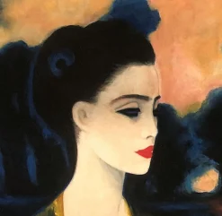 C. Janse, Art Deco Portrait einer Frau, 1920er-1940er, Gouache