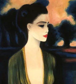 C. Janse, Art Deco Portrait einer Frau, 1920er-1940er, Gouache