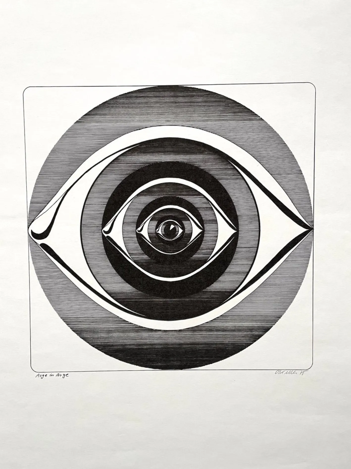 C. Keller, Auge Um Auge, 1975, Print