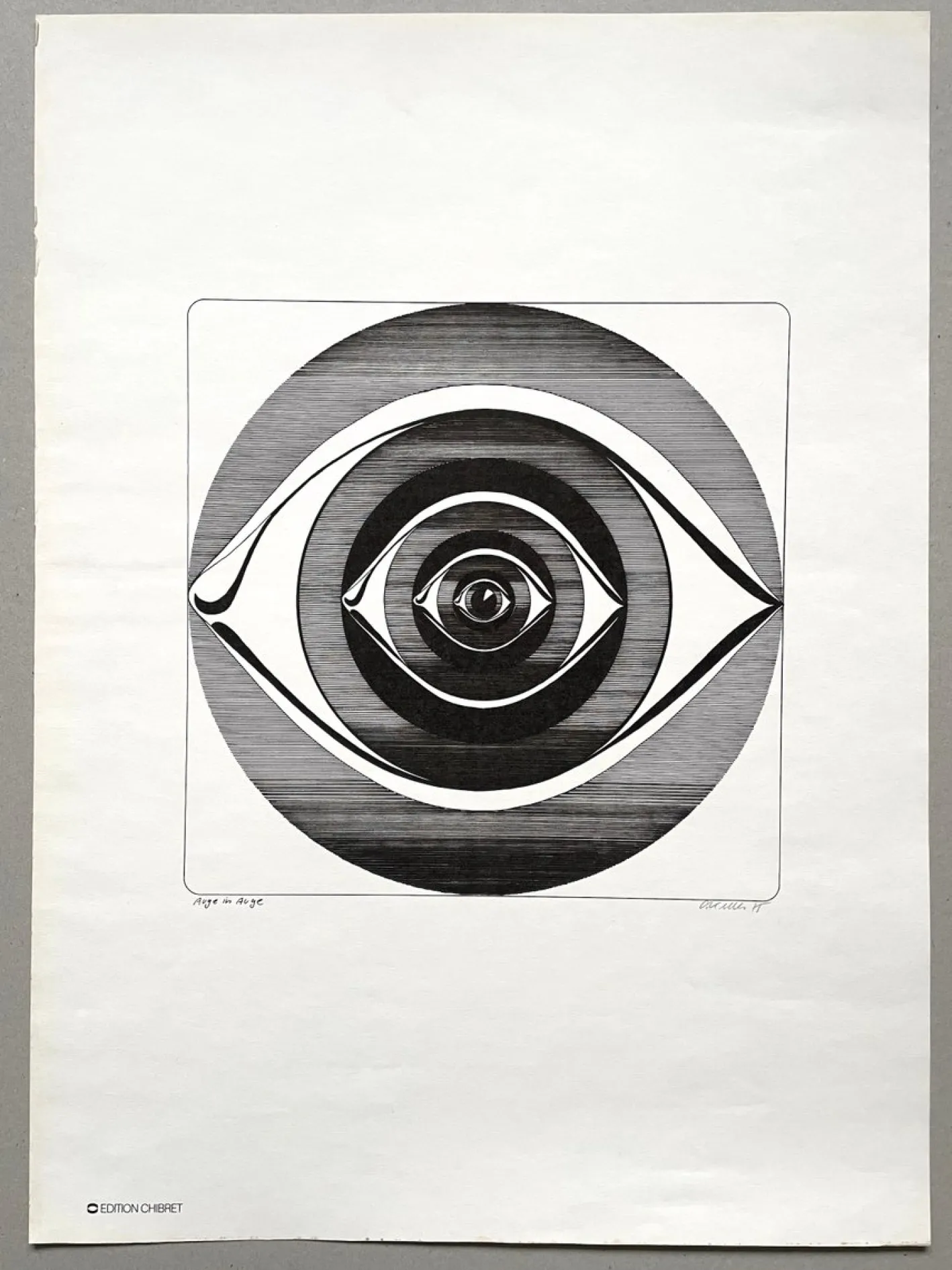 C. Keller, Auge Um Auge, 1975, Print
