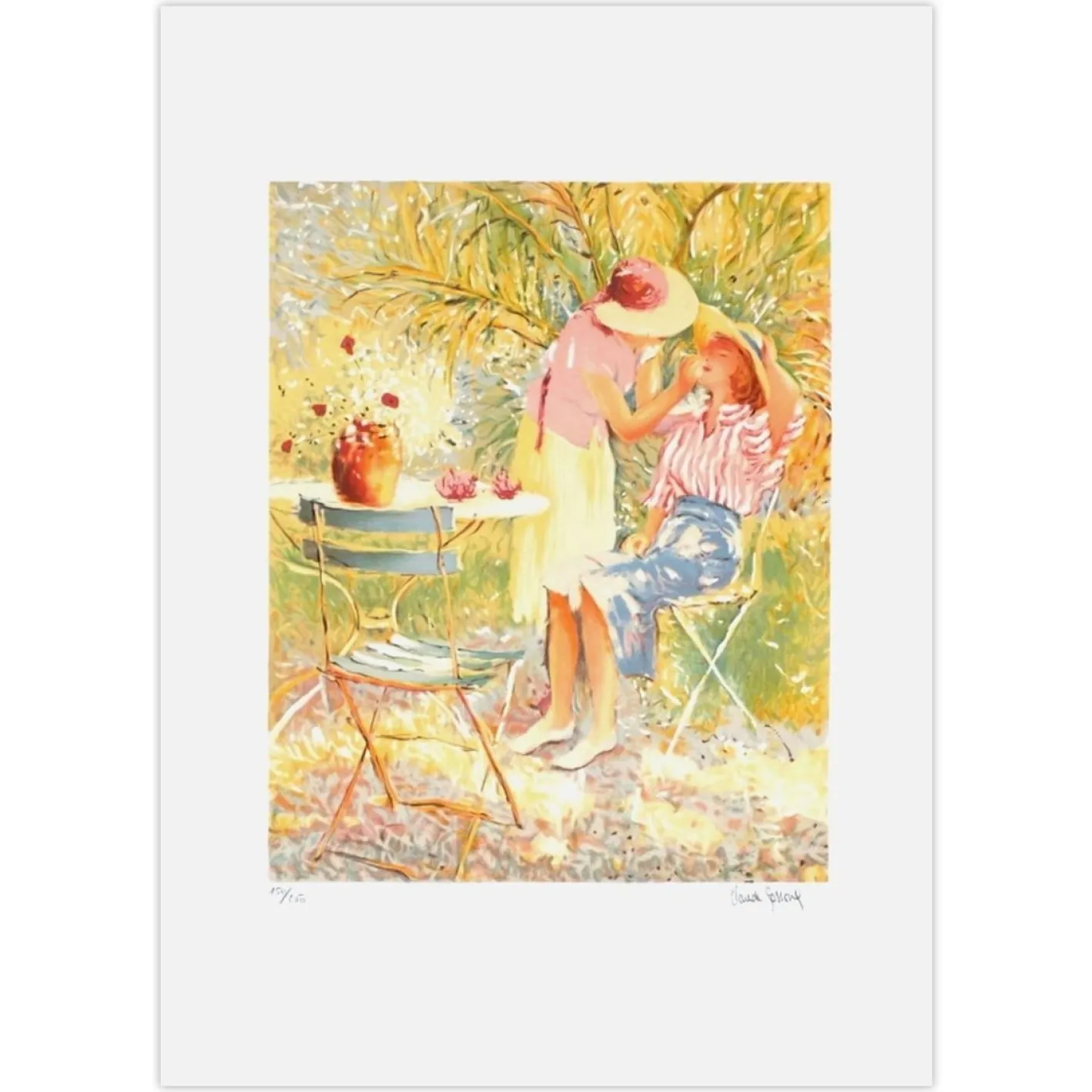 Claude Fossoux, Complicité, 1990, Lithographie