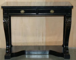 Clivedon Konsolentische aus Hartholz Makassar & Marmor von Ralph Lauren, 2er Set