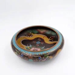 Cloisonné Tasse mit Drachen von Zhengde, 1920er
