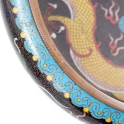Cloisonné Tasse mit Drachen von Zhengde, 1920er