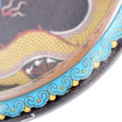 Cloisonné Tasse mit Drachen von Zhengde, 1920er