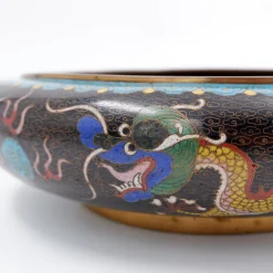 Cloisonné Tasse mit Drachen von Zhengde, 1920er