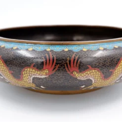 Cloisonné Tasse mit Drachen von Zhengde, 1920er