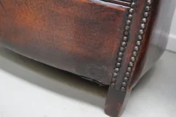Cognacfarbene niederländische Vintage Ledersessel, 2er Set