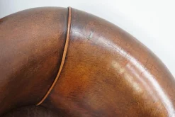 Cognacfarbene niederländische Vintage Ledersessel, 2er Set