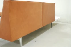 Cognacfarbenes modulares Ledersofa Set von George Nelson für Herman Miller, 1968