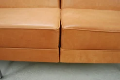Cognacfarbenes modulares Ledersofa Set von George Nelson für Herman Miller, 1968