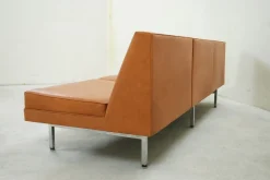 Cognacfarbenes modulares Ledersofa Set von George Nelson für Herman Miller, 1968
