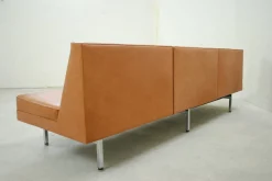 Cognacfarbenes modulares Ledersofa Set von George Nelson für Herman Miller, 1968