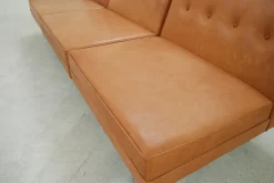 Cognacfarbenes modulares Ledersofa Set von George Nelson für Herman Miller, 1968