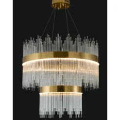 Collection Spiga Kronleuchter aus Metall und Glas von Jago