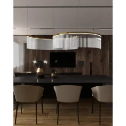 Collection Venere Tischlampe aus Metall & Kristallglas von Jago