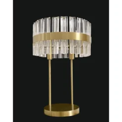 Collection Venere Tischlampe aus Metall & Kristallglas von Jago