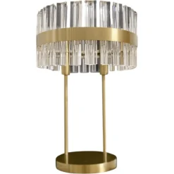 Collection Venere Tischlampe aus Metall & Kristallglas von Jago