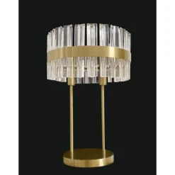 Collection Venere Tischlampe aus Metall & Kristallglas von Jago