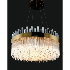 Collection Venere Tischlampe aus Metall & Kristallglas von Jago