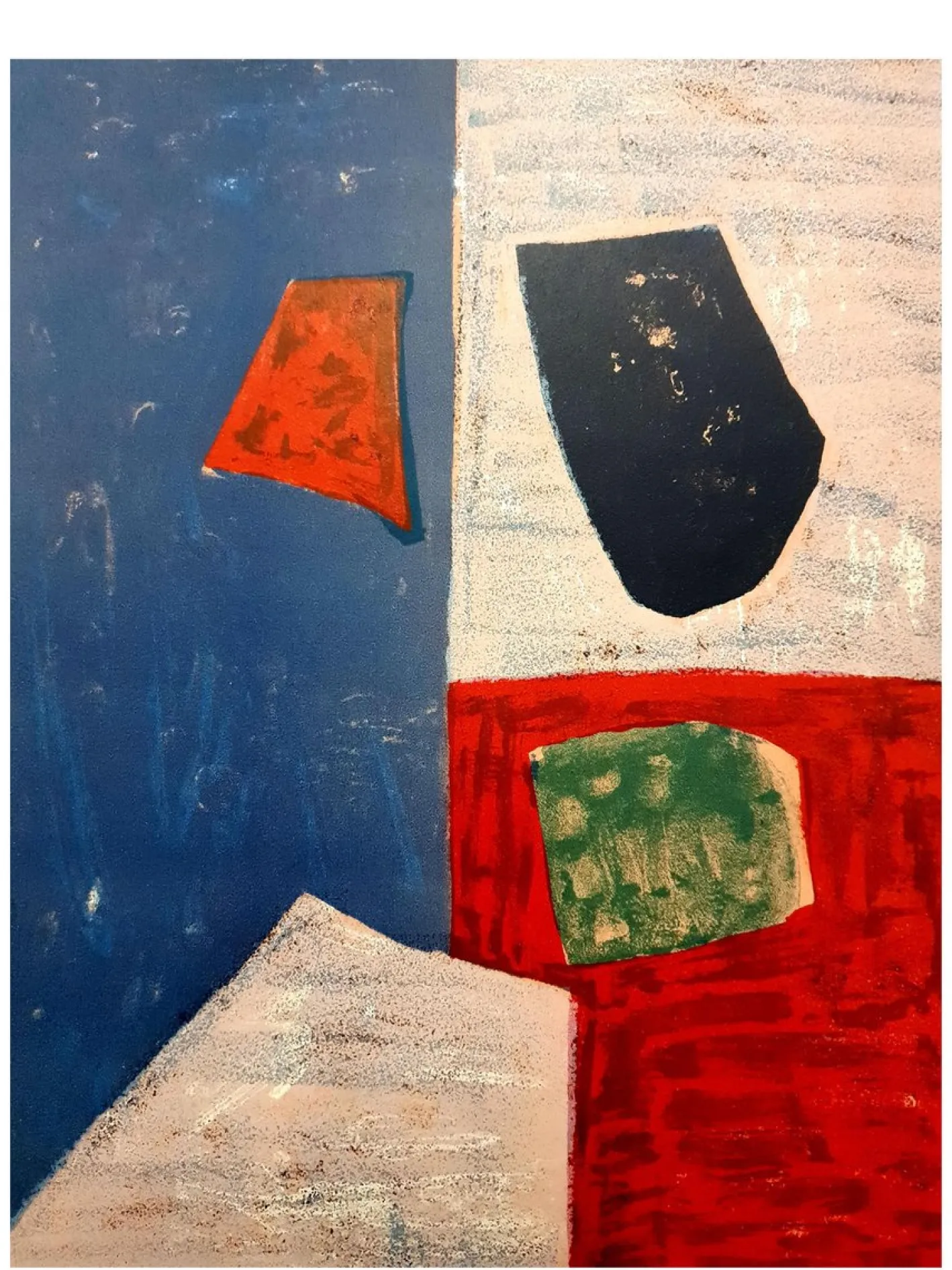 Colorful Abstract Composition - Lithografie 1958