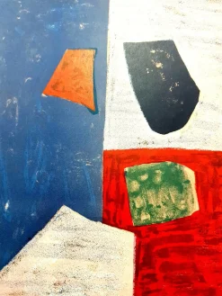 Colorful Abstract Composition - Lithografie 1958