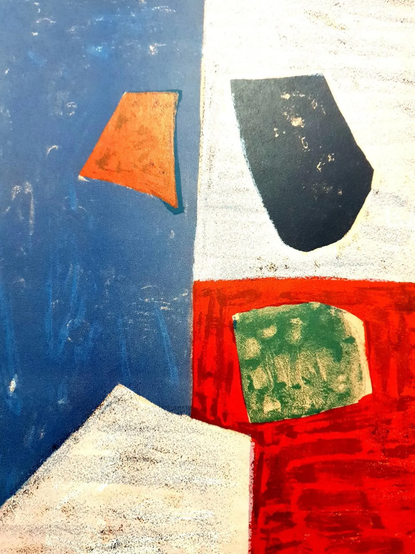 Colorful Abstract Composition - Lithografie 1958