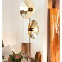 Cometa Stehlampe in Gold Fractale von Radar