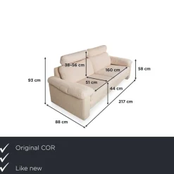 Conseta Drei-Sitzer Sofa in Stoff von Cor