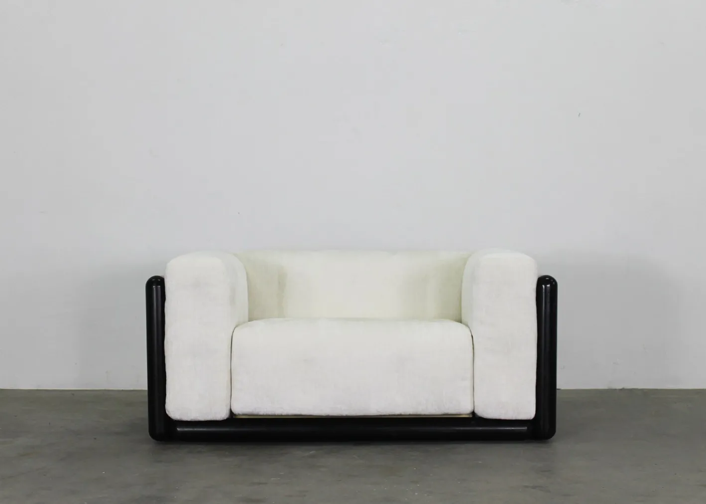 Cornaro Wohnzimmer Set aus Lackiertem Holz & Stoff von Carlo Scarpa für Gavina 1970, 3er Set
