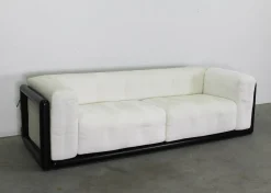 Cornaro Wohnzimmer Set aus Lackiertem Holz & Stoff von Carlo Scarpa für Gavina 1970, 3er Set