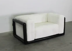 Cornaro Wohnzimmer Set aus Lackiertem Holz & Stoff von Carlo Scarpa für Gavina 1970, 3er Set