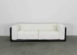 Cornaro Wohnzimmer Set aus Lackiertem Holz & Stoff von Carlo Scarpa für Gavina 1970, 3er Set